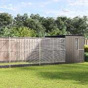 Elegant Aviary with Extension Durable Silver Steel for Modern Outdoor