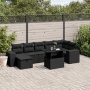 Create a Luxurious Outdoor Retreat with an 8-Piece Black Garden Sofa Set 