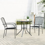 Versatile Stackable Garden Chair Set  3 Pieces in Anthracite