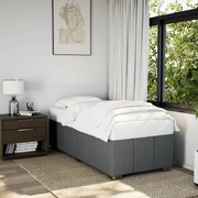 Stylish Dark Grey King Single Fabric Bed Frame  Mattress Not Included