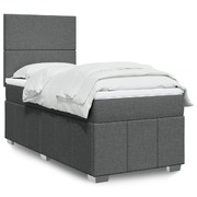 legant Dark Grey King Single Box Spring Bed with Mattress  Fabric Comfort and Style