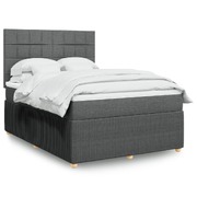 Dark Grey Queen Box Spring Bed with Premium Mattress - Comfort and Style