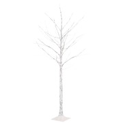 Stylish Artificial Slim Christmas Tree with Flocked Snow Xmas Tree PVC and PE