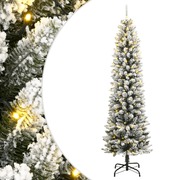 Artificial Christmas Tree with 300 LEDs and Flocked Snow Xmas Tree