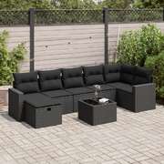 Garden Sofa Set with Cushions Modular Sofa 8 Piece Poly Rattan - Elegant & Comfortable