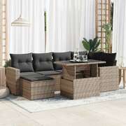 Garden Sofa Set with Cushions Modular Sofa 7 Pcs Grey - Outdoor Relaxation