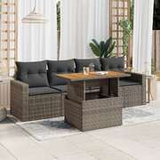 Garden Sofa Set with Cushions Modular Sofa 5 Piece Grey - Outdoor Relaxation