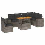 Garden Sofa Set with Cushions Modular Sofa 7 Pcs Poly Rattan - Elegant & Versatile