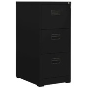 Filing Cabinet Black Steel