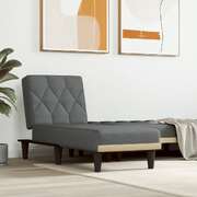 Stylish Chaise Longue in Dark Grey Fabric: Elevate Your Living Room Comfort with Modern