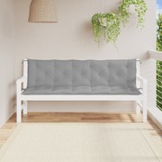 Garden Bench Cushions 2pcs Grey Oxford Fabric