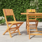 Nature's Retreat: Solid Teak Folding Garden Chairs Set