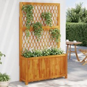 Planter with Trellis Solid Wood Acacia