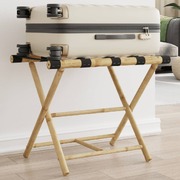 Folding Luggage Rack Bamboo