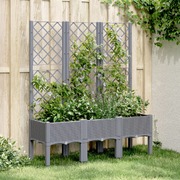Garden Planter with Trellis Grey -PP