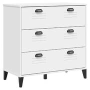 Drawer Cabinet Storage Cabinet Hallway VIKEN White Engineered Wood