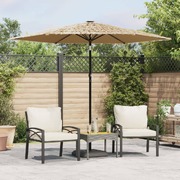 Modern Brown Garden Parasol with Steel Pole  Enhance Your Outdoor Style with Elegance