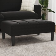 Elegant Black Velvet Footstool: The Ultimate in Modern Luxury