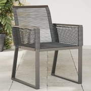 Stylish & Durable: 4 Black Poly Rattan Garden Chairs for Outdoor