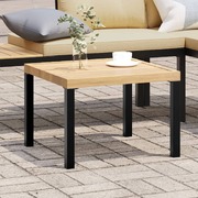 Durable Black Powder-Coated Steel Garden Coffee Table for Modern Outdoor Spaces