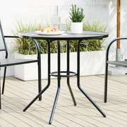 Stylish Round Patio Table in Anthracite Powder-Coated Steel  Modern & Durable