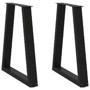 Stylish Coffee Table Legs V-Shape in Black Steel for Elegant Home Décor