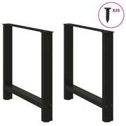 Coffee Table Legs Black 2 Pcs Steel for Modern Living Room