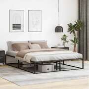 Modern Black Queen Metal Bed Frame without Mattress for a Luxurious