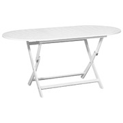 Garden Table  Solid Acacia Wood White