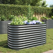 Garden Planter  Galvanised Steel - Grey