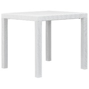 Garden Table White  Plastic Rattan Look