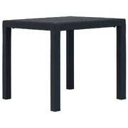 Garden Table Anthracite  Plastic Rattan Look