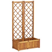 Planter with Trellis  Solid Acacia Wood