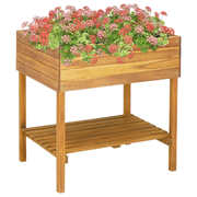 Raised  Garden Planter  Solid Acacia Wood