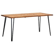 Garden Table with Hairpin Legs 160x80x75 cm Solid Acacia Wood