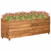 Planter Recycled Teak and  Steel