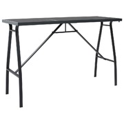 Garden Bar Table Black 180x60x110 cm Tempered Glass