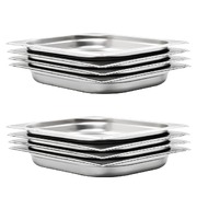 Gastronorm Containers 8 pcs GN 1/2 40 mm Stainless Steel