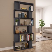 Book Cabinet/Room Divider Grey Chipboard