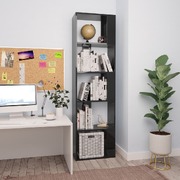 Book Cabinet/Room Divider High Gloss  Black Chipboard