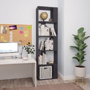 Book Cabinet/Room Divider High Gloss Grey  Chipboard