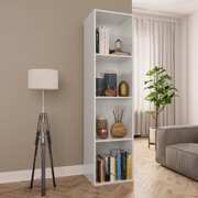 Book Cabinet/TV  Cabinet High Gloss White Chipboard