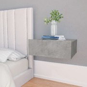 Floating Nightstand Concrete Grey Chipboard