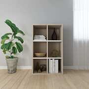 Book Cabinet/Sideboard White and Sonoma Oak  Chipboard