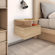 Floating Nightstand Sonoma Oak Chipboard