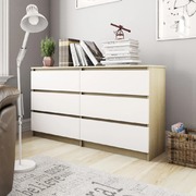 Sideboard White and Sonoma Oak  Chipboard