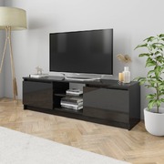 TV Cabinet High Gloss Black  Chipboard