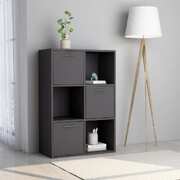 Storage Cabinet Grey 60x29.5x90 cm Chipboard