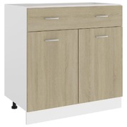 Drawer Bottom Cabinet Sonoma Oak Engineered Wood Kitchen Storage Shelf