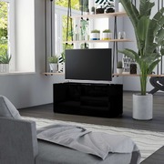 TV Cabinet High Gloss Black 80x34x36 cm Chipboard